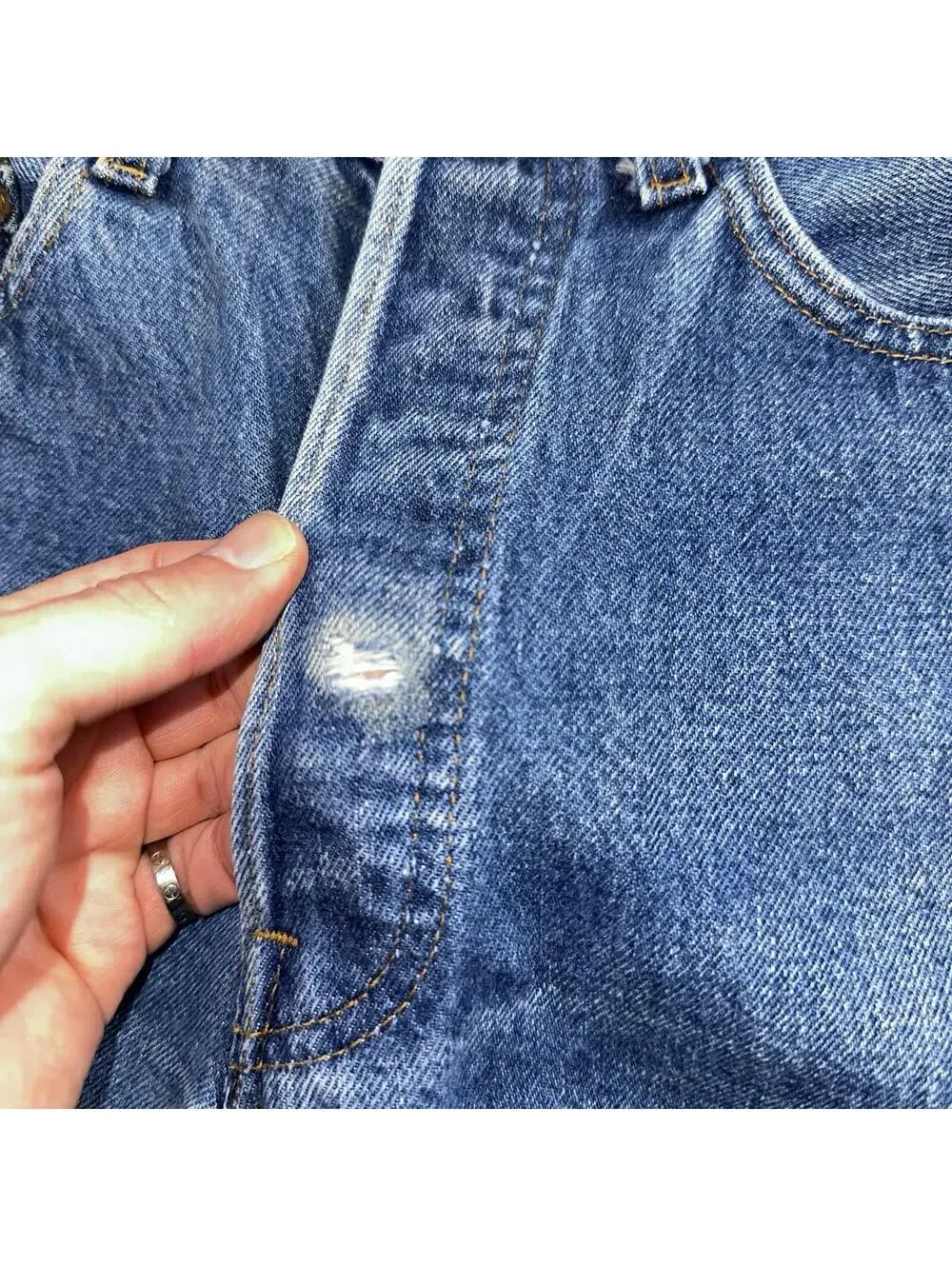 Levis 501 Vintage 80s Redline Selvedge USA XX Jeans Med Wash 32x32 Act 30x29